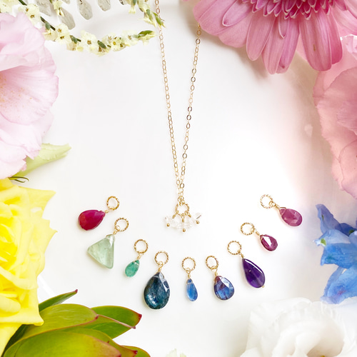 14KGF インディゴブルーカイヤナイトの3wayチャーム