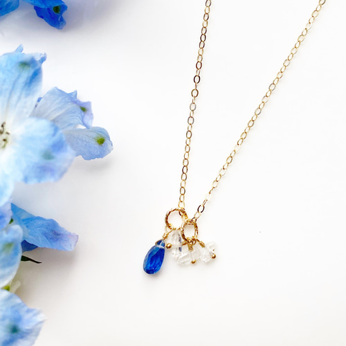 14KGF インディゴブルーカイヤナイトの3wayチャーム