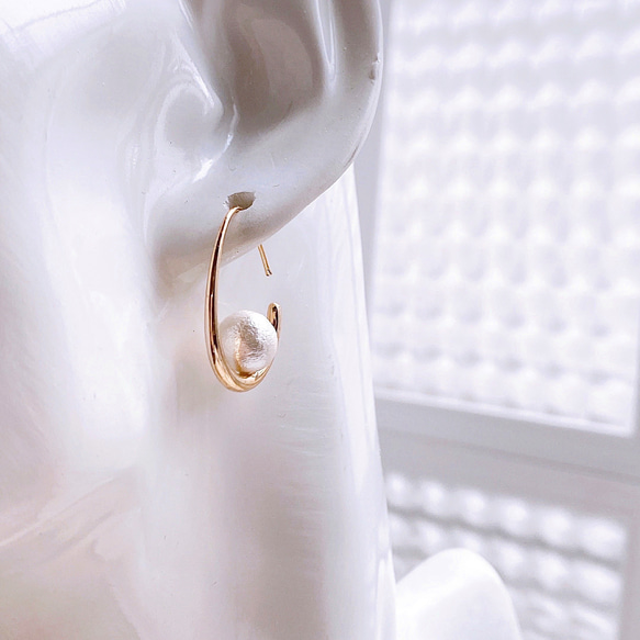 設計鉤x棉珍珠耳環/耳環⑅*॰ॱ 第5張的照片