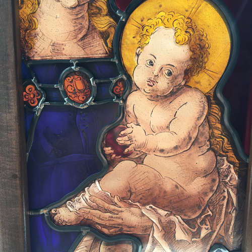 ステンドグラス！！絵付パネル 聖母子像 その他アート Atelier Yoshida