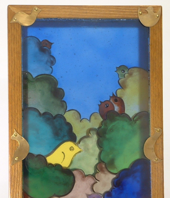 ステンドグラスオブジェ　「小鳥の森」♪ ステンドグラスオブジェ　「小鳥の森」♪ ステンドグラスオブジェ　「小鳥の森」♪ W2323334618(17940円)