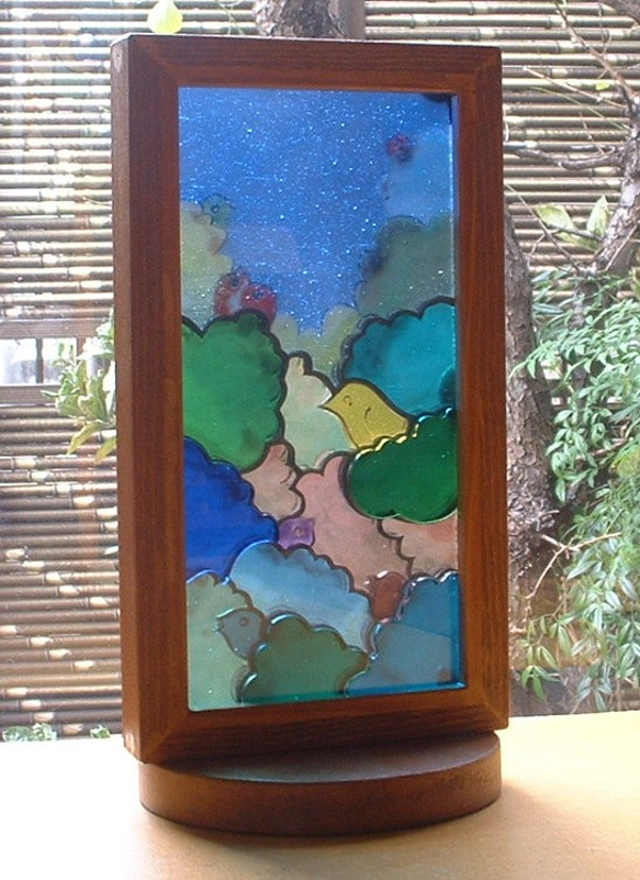 ステンドグラスオブジェ　「小鳥の森」♪ ステンドグラスオブジェ　「小鳥の森」♪ ステンドグラスオブジェ　「小鳥の森」♪ W2323334618(17940円)