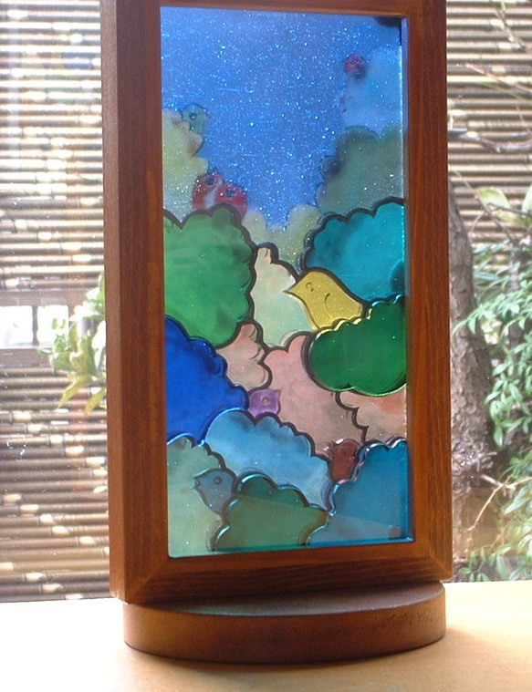 ステンドグラスオブジェ　「小鳥の森」♪ ステンドグラスオブジェ　「小鳥の森」♪ ステンドグラスオブジェ　「小鳥の森」♪ W2323334618(17940円)