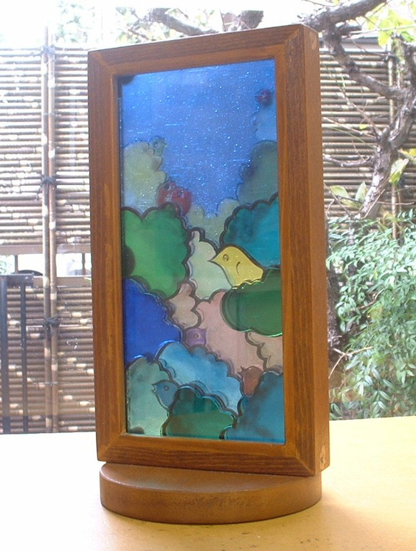 ステンドグラスオブジェ　「小鳥の森」♪ ステンドグラスオブジェ　「小鳥の森」♪ ステンドグラスオブジェ　「小鳥の森」♪ W2323334618(17940円)