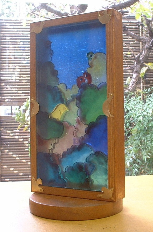 ステンドグラスオブジェ　「小鳥の森」♪ ステンドグラスオブジェ　「小鳥の森」♪ ステンドグラスオブジェ　「小鳥の森」♪ W2323334618(17940円)