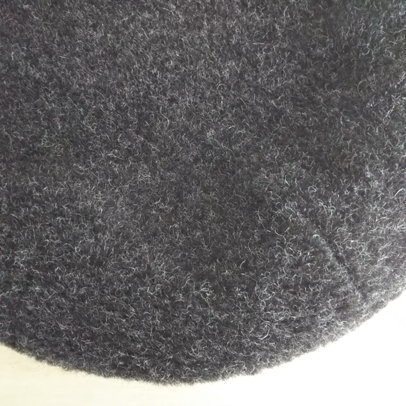 ふんわりボアのベレー帽(杢ブラック)SSサイズ『Creema限定』 5枚目の画像