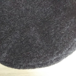 ふんわりボアのベレー帽(杢ブラック)Ｓサイズ『Creema限定』 5枚目の画像