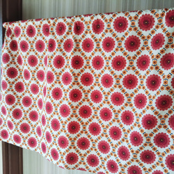 カフェカーテン・目隠し H55cm×W82cm(北欧レトロ風/アンティークレッド