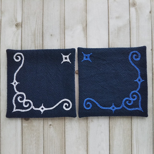 保障できる アイヌ刺繍のコースター ハンドメイド アイヌ文様 カパラミプ 趣味・スポーツ・実用