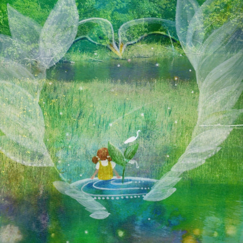 (絵画)緑の音 絵画)緑の音