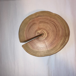 ヒノキをチェーンソーで削り作った丸太座面　レア 2枚目の画像