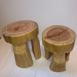 チェーンソーで作った丸太椅子 ＊花台にも＊ ソファ・ベンチ ビーバー
