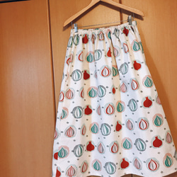 北欧風玉ねぎギャザースカート 3枚目の画像