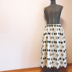 北欧風ピーマンのギャザースカート 2枚目の画像