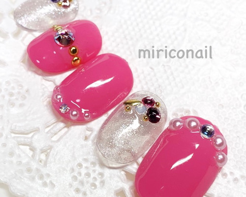 きらりネイルチップ きらり☆カラフルビジュー＊Li ネイルチップ（つけ爪