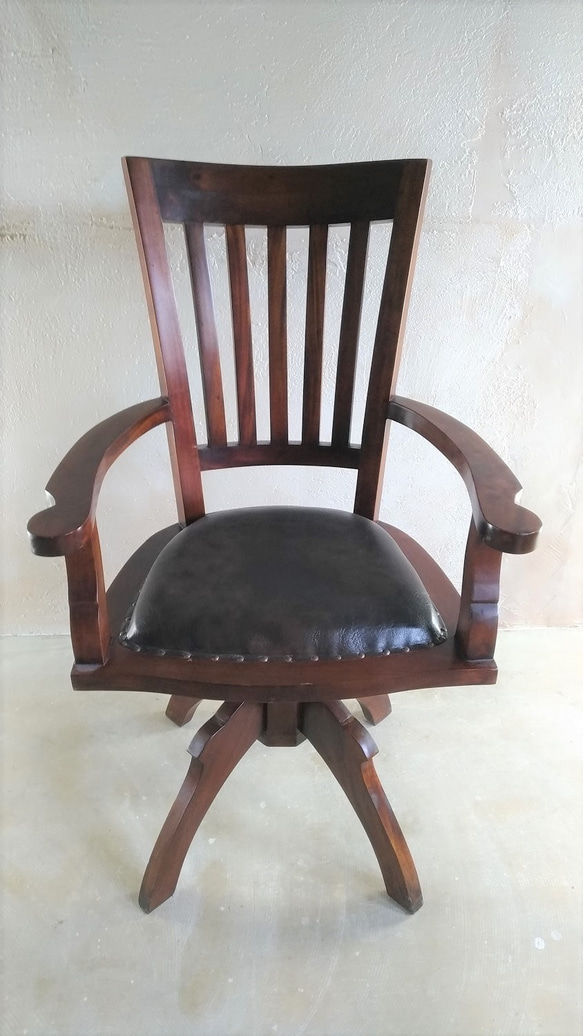 アンティーク　ベルベットアームチェア 回転式 アンティーク ベルベットアームチェア 1脚分 回転式