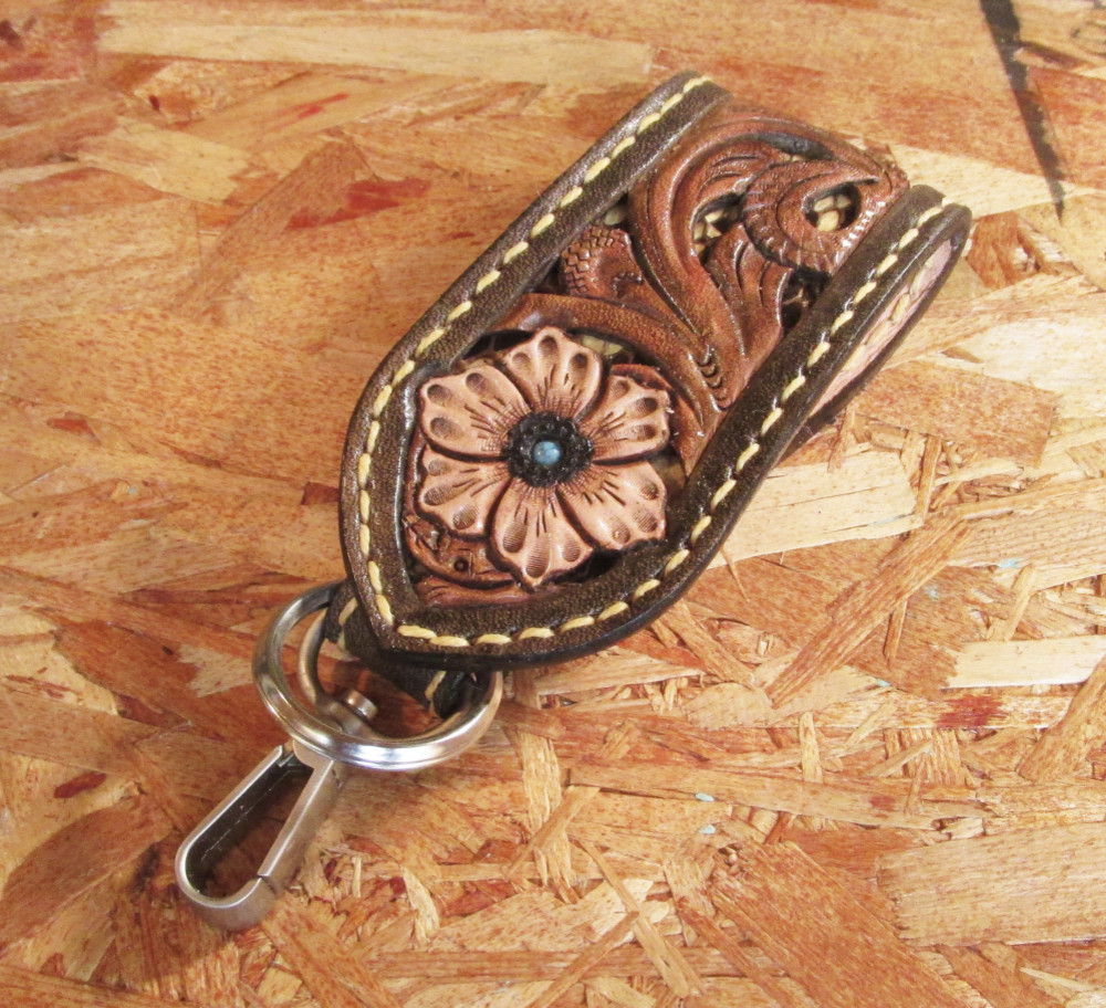 レザーカービング・ベルトキーホルダー