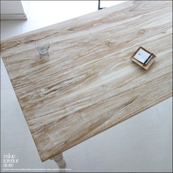 オールドチーク総無垢 ダイニングテーブルLW 食卓テーブル デスク ハンドメイド 天然木 古材家具 机 シンプル 10枚目の画像