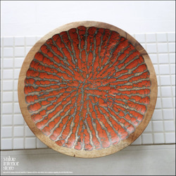 モンキーポッド総無垢材 デコレーショントレイR 菓子鉢 小物入れ 飾り皿 木製 手作り エスニック ハンドメイド 一点物 6枚目の画像