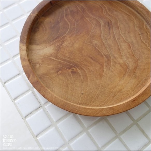 無垢材 サークルプレート20cm 木皿 ディッシュ 木の食器 パンプレート 中皿 ウッドディッシュ 木の皿 和食器 3枚目の画像