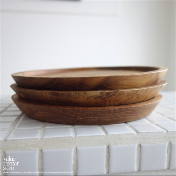 無垢材 サークルプレート20cm 木皿 ディッシュ 木の食器 パンプレート 中皿 ウッドディッシュ 木の皿 和食器 4枚目の画像