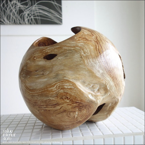 総無垢 プランツポットNW01 鉢カバー 木鉢 プランツカバー 丸鉢 小物