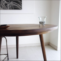 チーク無垢材 円形テーブルMed 丸テーブル ダイニングテーブル カフェテーブル 机 サークル 天然素材 無垢材家具 9枚目の画像