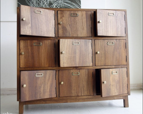 チークロッカーNA 無垢 収納 家具 棚 シェルフ バリューインテリア 美