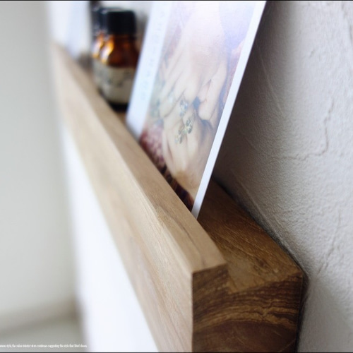 チーク総無垢材 ウォールシェルフ44/N 壁掛収納 飾り棚 ラック