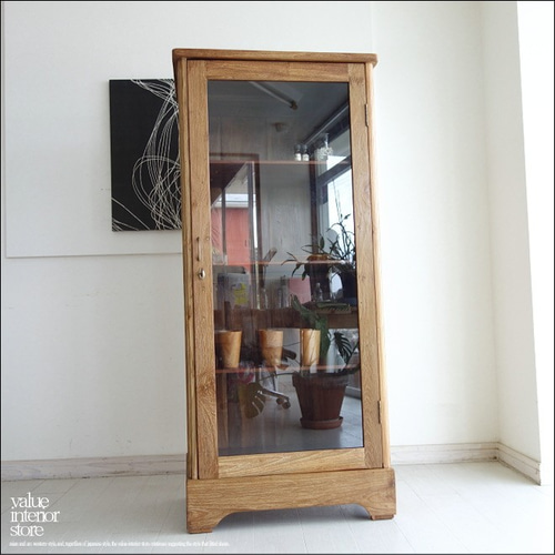 チーク無垢材 ヴィンテージキャビネットK 食器棚 ショーケース 陳列棚