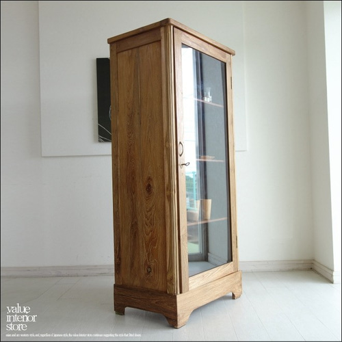 チーク無垢材 ヴィンテージキャビネットK 食器棚 ショーケース 陳列棚