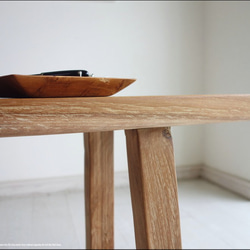 オールドチーク無垢材ベンチ UF5 長椅子 古材家具 一枚板 総無垢 ナチュラル 椅子 イス チェア シンプル 木製家具 3枚目の画像