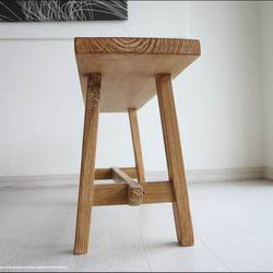 オールドチーク無垢材ベンチ UF5 長椅子 古材家具 一枚板 総無垢 ナチュラル 椅子 イス チェア シンプル 木製家具 10枚目の画像