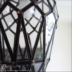 ガラスペンダントライトDIA ペンダントランプ 天井照明 ランプシェード レトロ エスニック 真鍮 インダストリアル 3枚目の画像