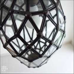 ガラスペンダントライトDIA ペンダントランプ 天井照明 ランプシェード レトロ エスニック 真鍮 インダストリアル 7枚目の画像
