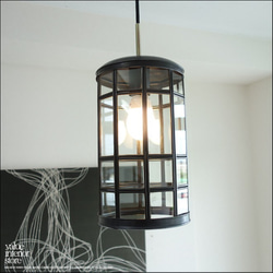 ガラスペンダントライトI/Q 天井照明器具 真鍮 ランプシェード