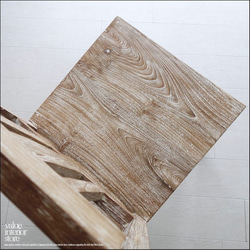オールドチーク無垢材 ダイニングチェアWW 椅子 イス チェア シャビー 古材家具 手作り 天然木 銘木家具 3枚目の画像