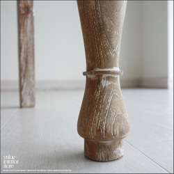 オールドチーク無垢材 ダイニングチェアWW 椅子 イス チェア シャビー 古材家具 手作り 天然木 銘木家具 5枚目の画像