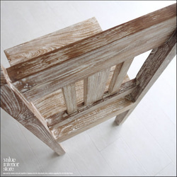 オールドチーク無垢材 ダイニングチェアWW 椅子 イス チェア シャビー 古材家具 手作り 天然木 銘木家具 7枚目の画像