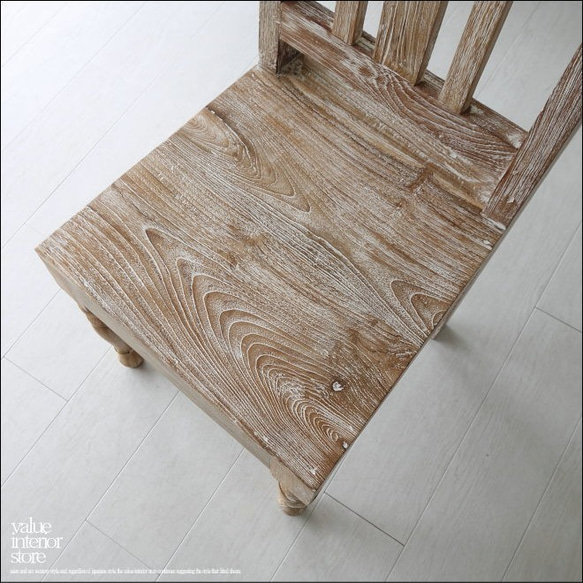 オールドチーク無垢材 ダイニングチェアWW 椅子 イス チェア シャビー 古材家具 手作り 天然木 銘木家具 9枚目の画像
