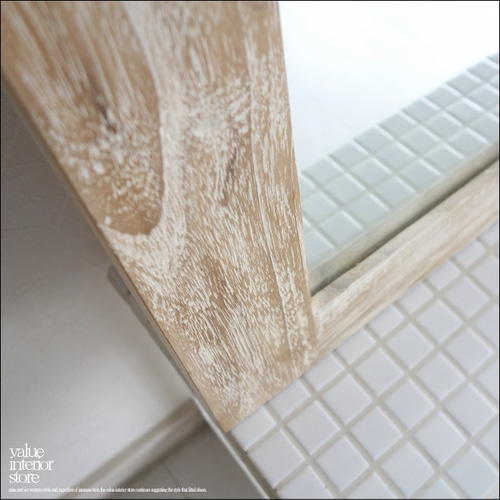 チーク無垢材 ミラーWW 姿見 鏡 全身鏡 壁掛け 大型 ナチュラル