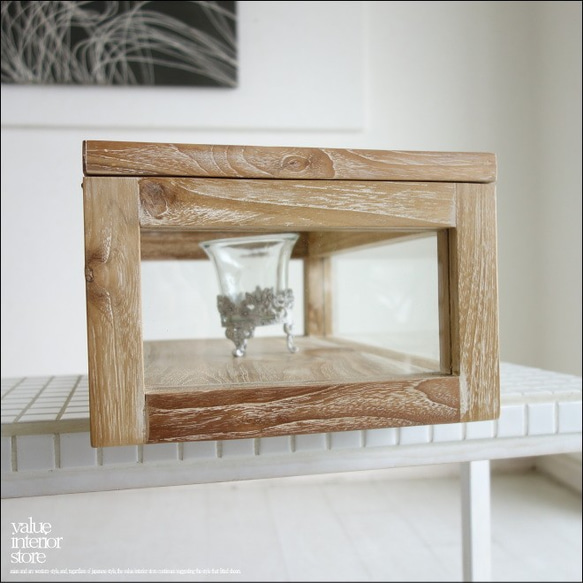 無垢材 コレクションケースTiah ショーケース 木製ガラスケース 卓上ケース シンプル 手作り ディスプレイ什器 4枚目の画像