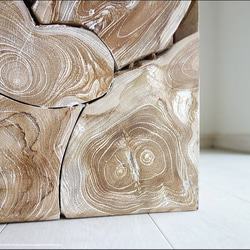無垢 チークブロックスツール 椅子 イス ベンチ チェア ナチュラル 手作り家具 チェア 銘木 無垢材家具 送料無料 7枚目の画像
