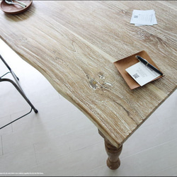 オールドチークダイニングテーブルWW 食卓テーブル 机 デスク 手作り 新品 天然木 木製 ナチュラル 和 銘木家具 5枚目の画像
