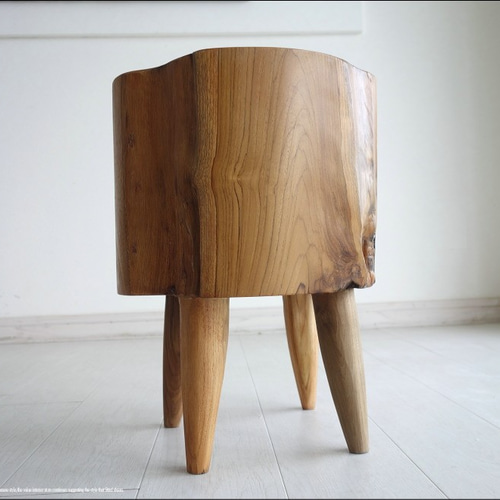 総無垢材 プリミティブチークスツールN01 イス 椅子 新品 ベンチ 木製
