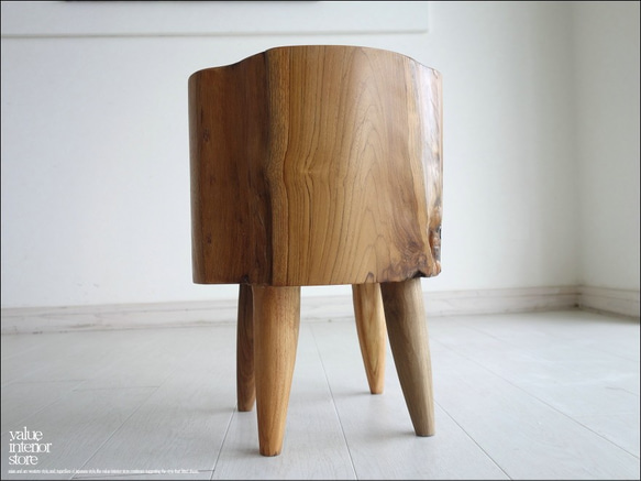 無垢材 プリミティブスツール 総無垢材 プリミティブチークスツールN01 イス 椅子 新品 ベンチ 木製