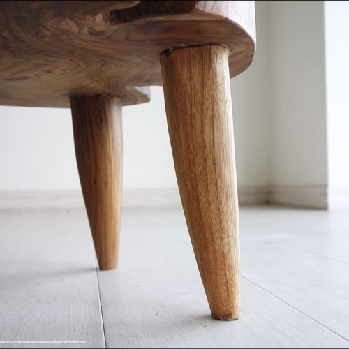 総無垢材 プリミティブチークスツールN01 イス 椅子 新品 ベンチ 木製