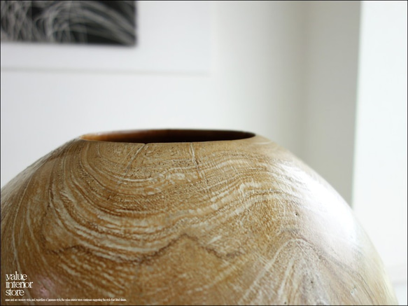 総無垢 プランツポットNW01 鉢カバー 木鉢 プランツカバー 丸鉢 小物入れ 天然木 手作り プリミティブ 和風 木製 5枚目の画像
