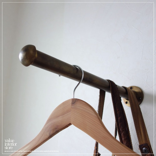 真鍮ウォールハンガー35 洋服掛け 壁掛ハンガー 店舗什器 コート