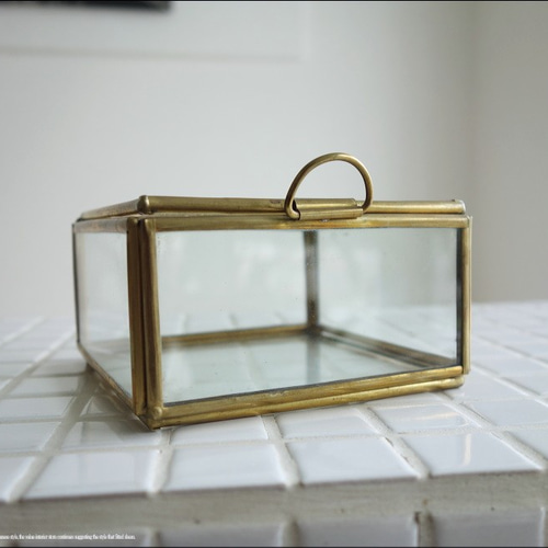 真鍮ジュエリーケース アクセサリーケース ショーケース ガラス